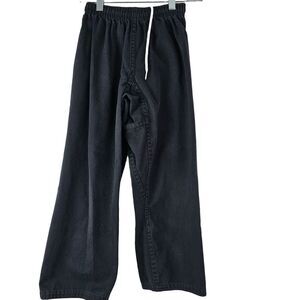 Kids Martial Arts Black Pants‎ Boys Size 8 Drawstring Waist Athletic Cotton